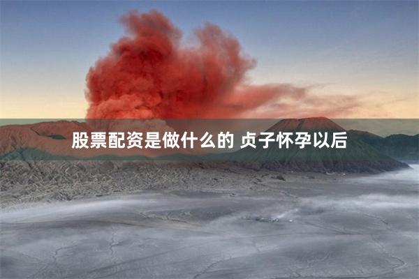 股票配资是做什么的 贞子怀孕以后
