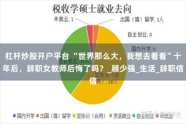 杠杆炒股开户平台 “世界那么大，我想去看看”十年后，辞职女教师后悔了吗？_顾少强_生活_辞职信