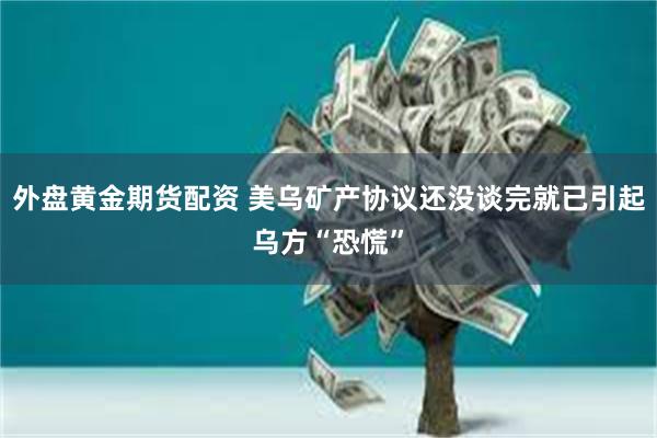 外盘黄金期货配资 美乌矿产协议还没谈完就已引起乌方“恐慌”