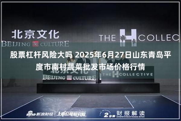 股票杠杆风险大吗 2025年6月27日山东青岛平度市南村蔬菜批发市场价格行情