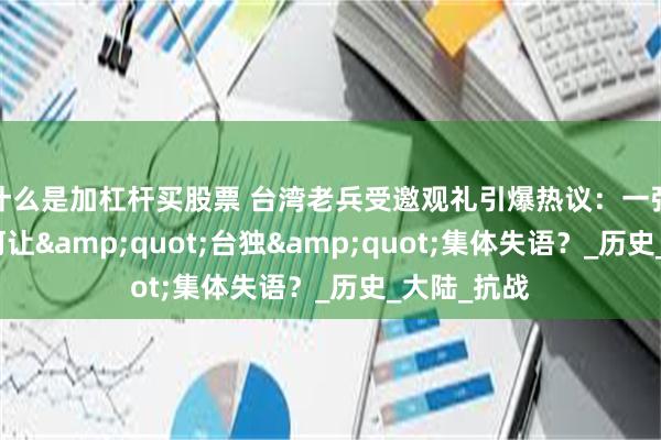 什么是加杠杆买股票 台湾老兵受邀观礼引爆热议：一张邀请函为何让&quot;台独&quot;集体失语？_历史_大陆_抗战